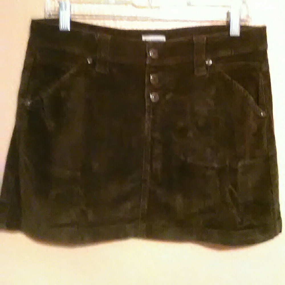 No Boundaries brown corduroy mini skirt